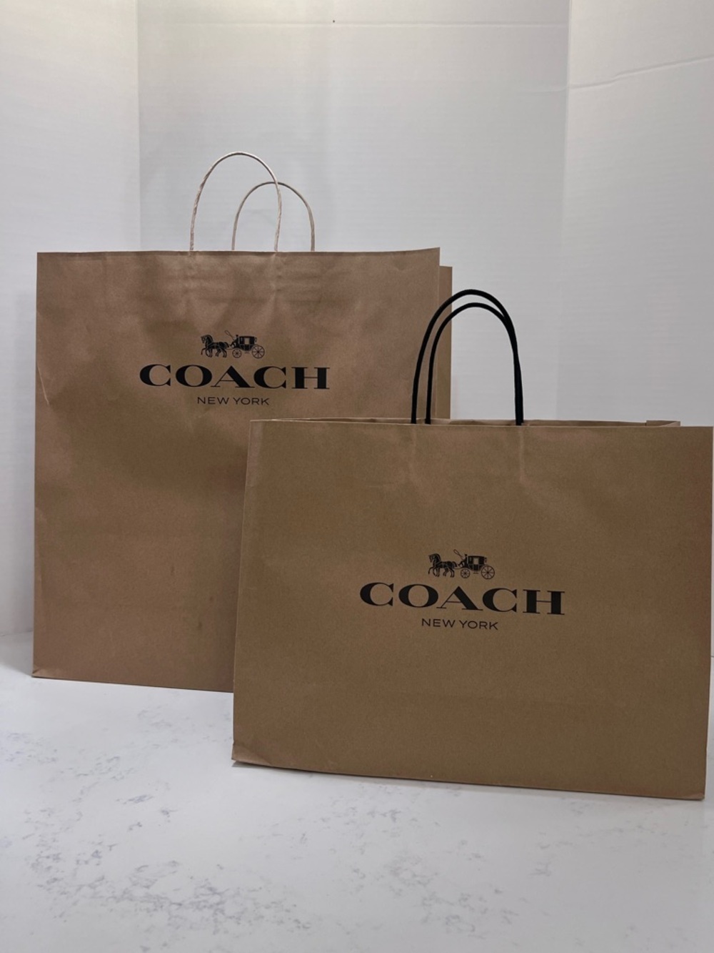 Coach Brown Paper Shopping Bags Bundle 🤎